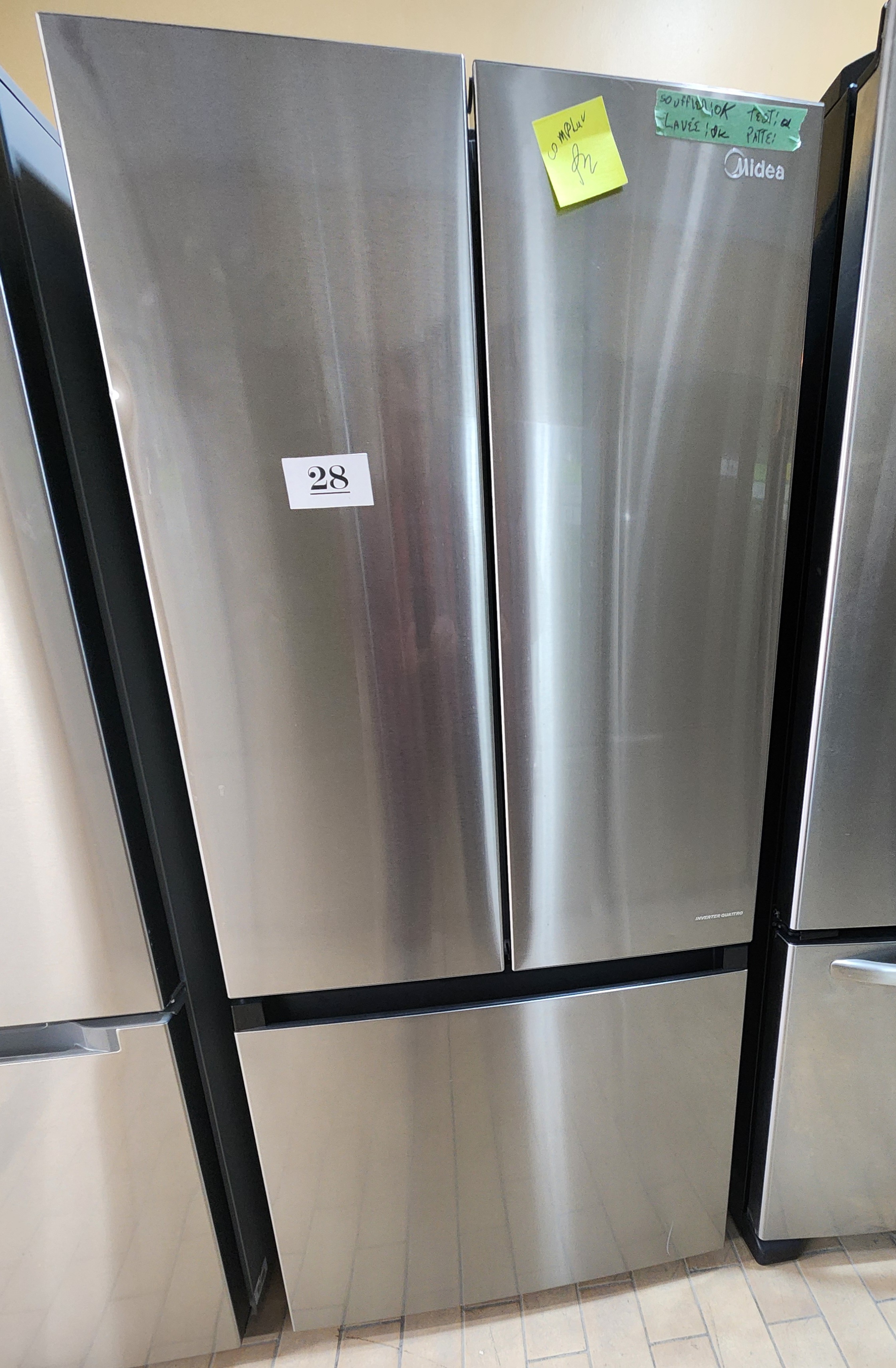 28-REFRIGERATEUR 3 PORTES INOX