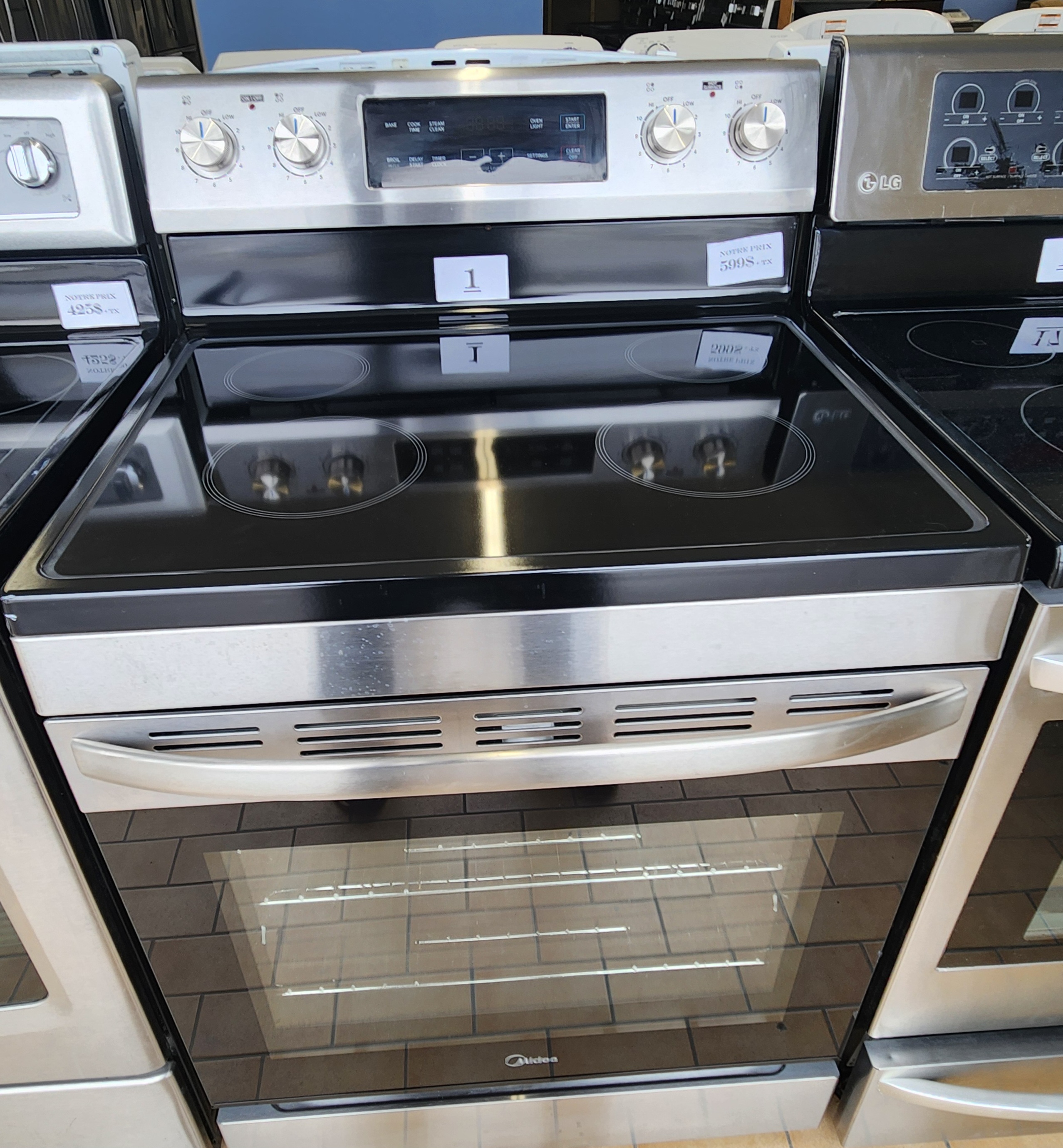 1-CUISINIERE INOX VITROCRAMIQUE