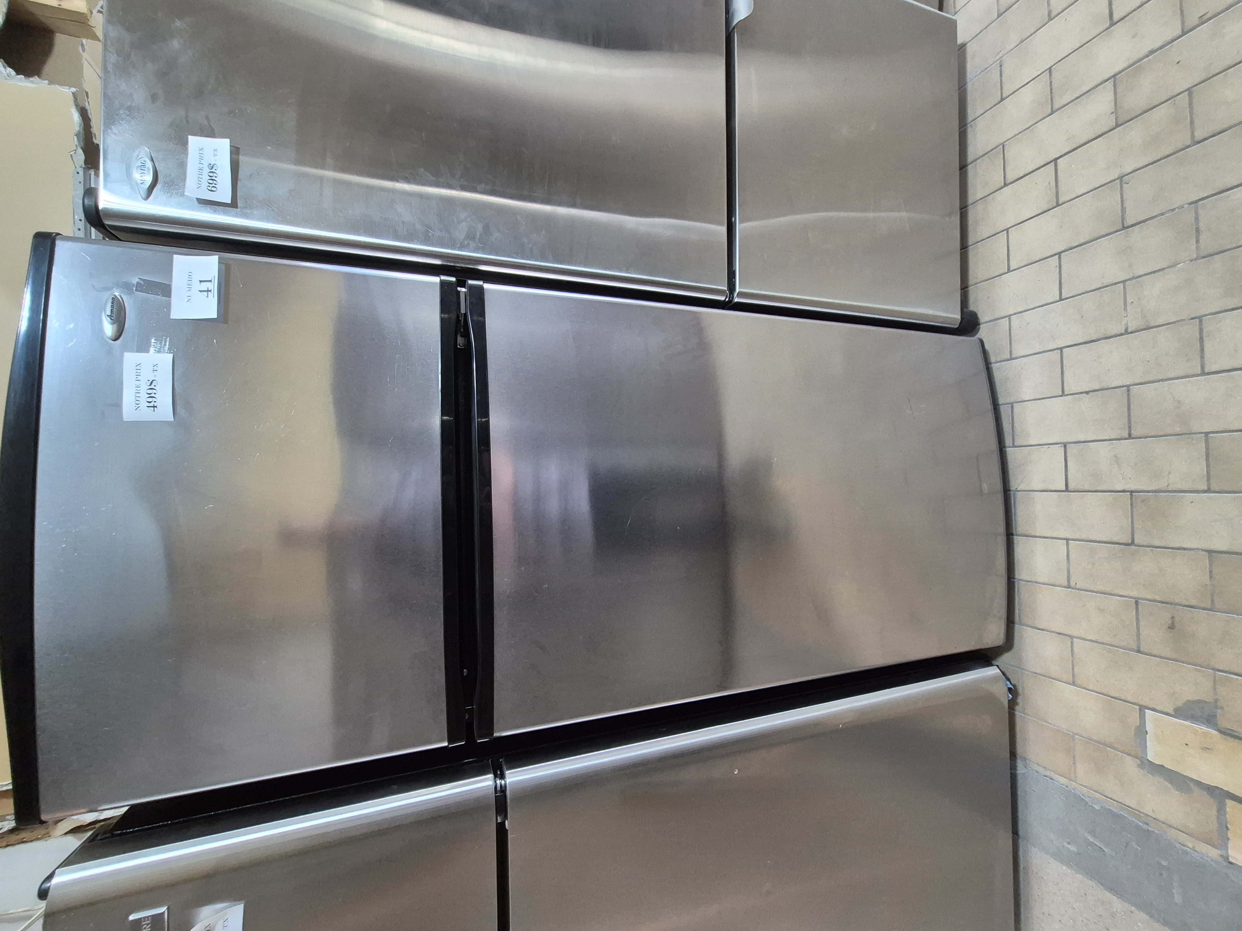 #41 Réfrigérateur Amana – Stainless, haut, 28 po